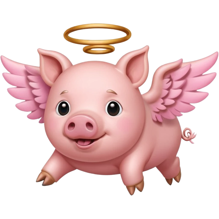 Pig flying emoji