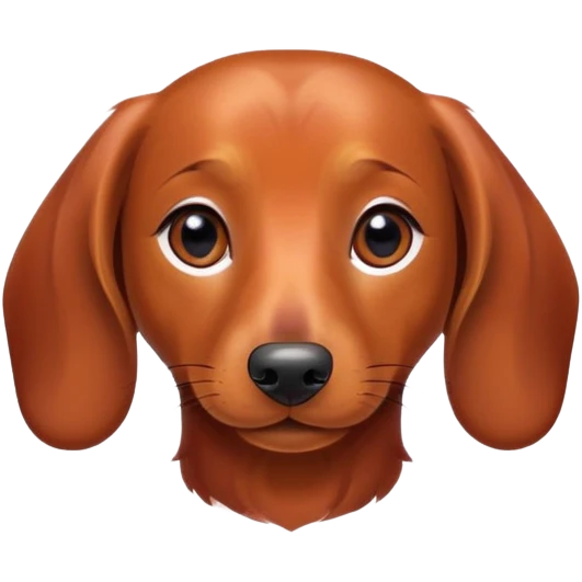 Elegant Brown and red hair dachshund  emoji
