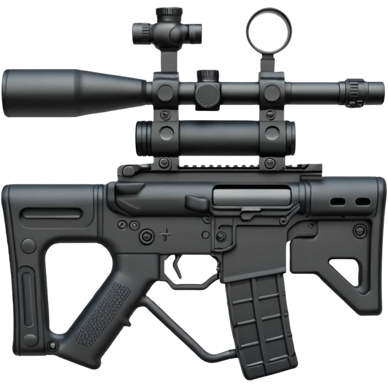 AR-15 drum mag and scope emoji