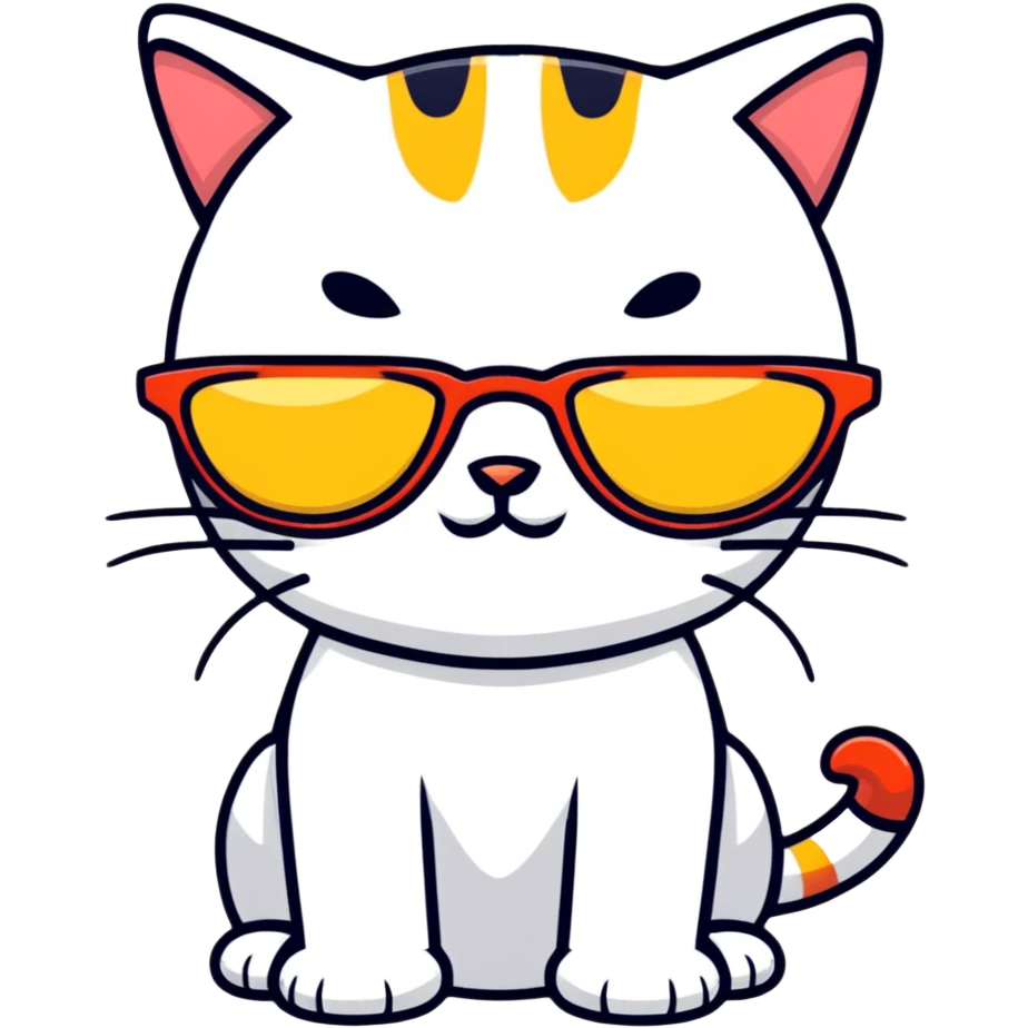 Cat with sunglasses emoji