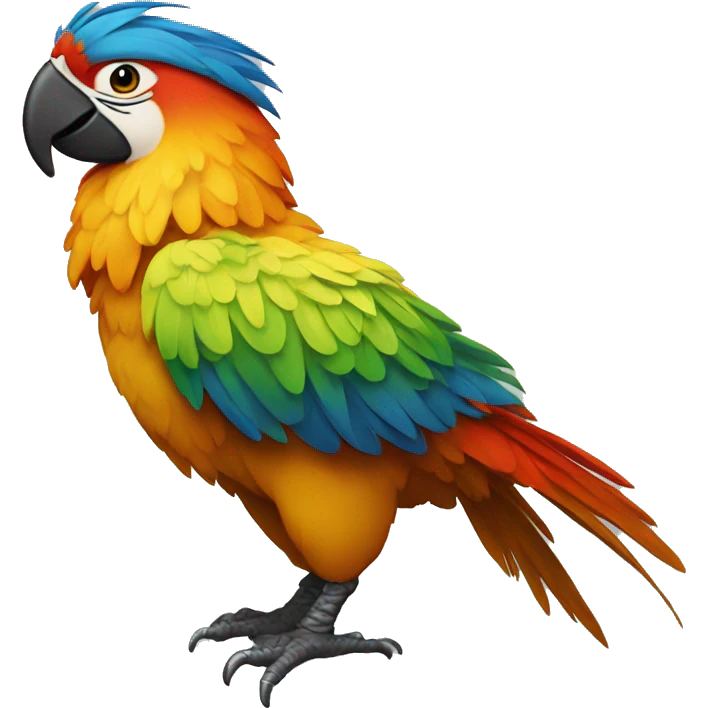 Macaw-shaped chicken emoji