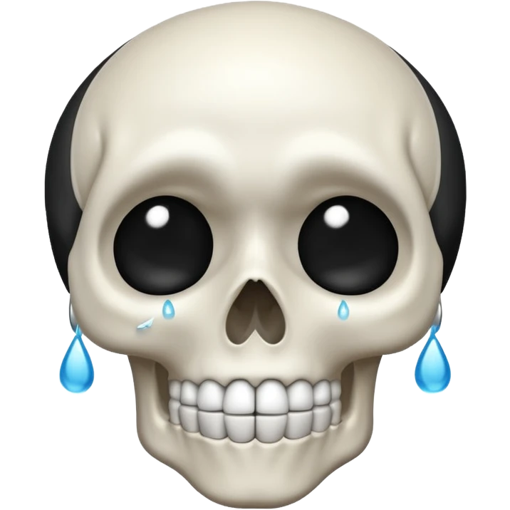 A skull crying off laughing  emoji