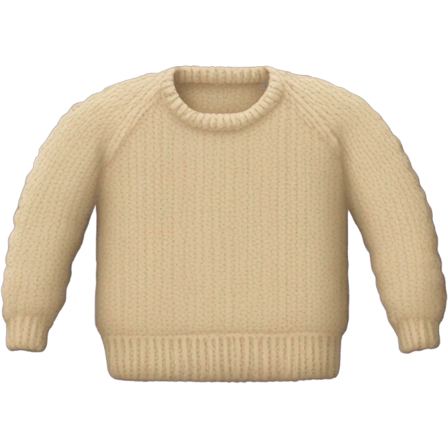 Knit sweater with nostalgia design emoji