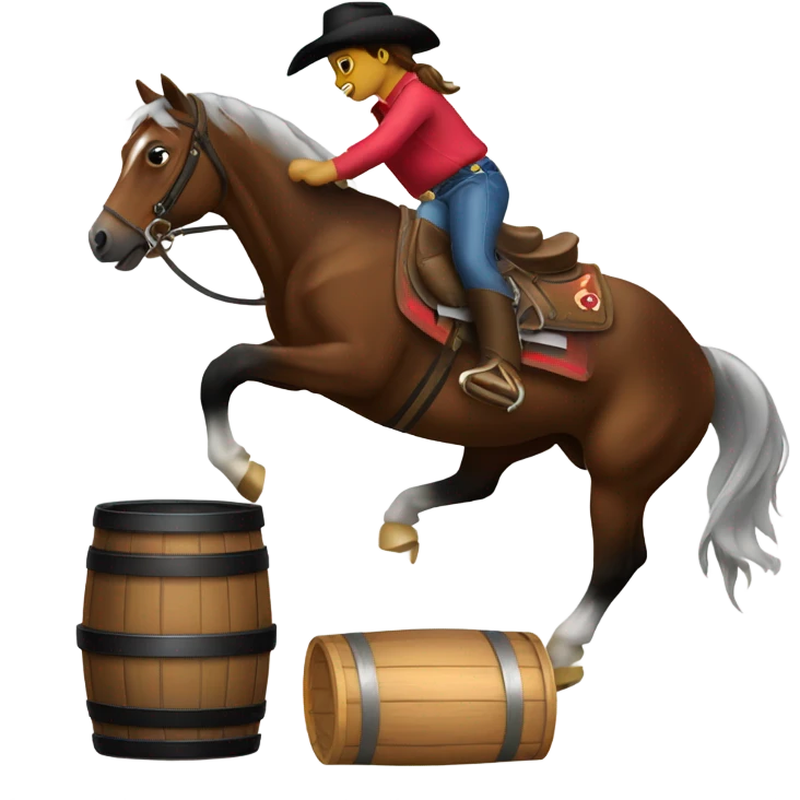 barrel racer horse emoji
