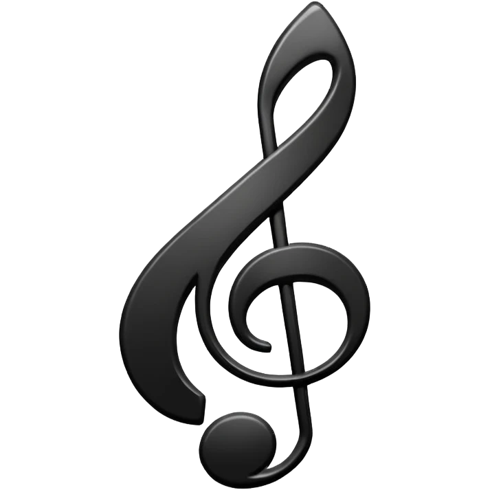 black simple music note emoji