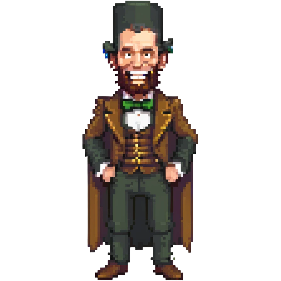 Thrall from World of Warcraft dressed as Abraham Lincoln laughing emoji