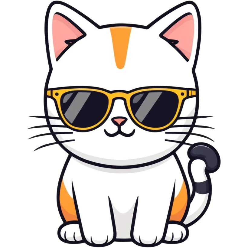 Cat with sunglasses emoji