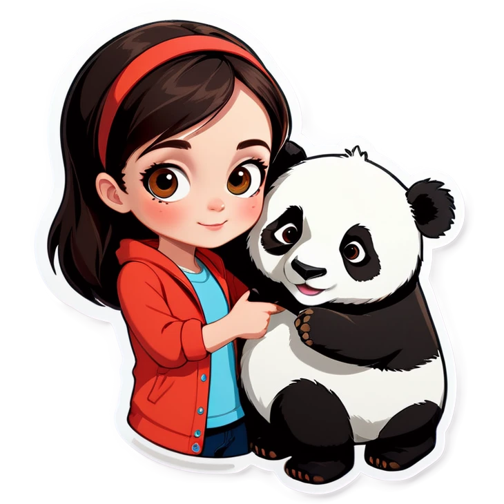 Emma with a panda  emoji