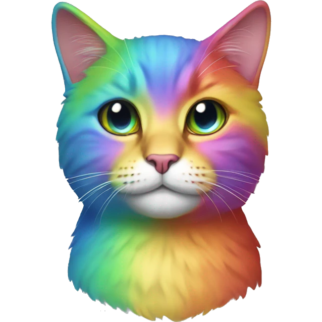 Rainbow cat emoji