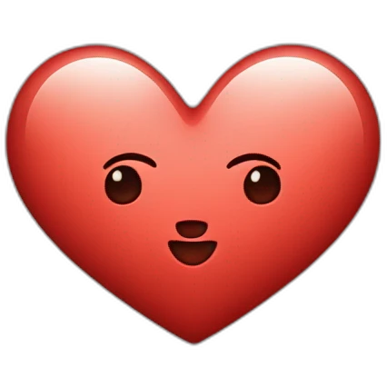 Red heart with texte I love and care about you so much emoji