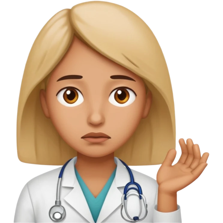They need some concern on their face; they need to be considering one of two medical options. Can you draw these as people and not as doctors!!!! emoji