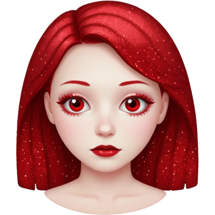 red glitter girl dead emoji