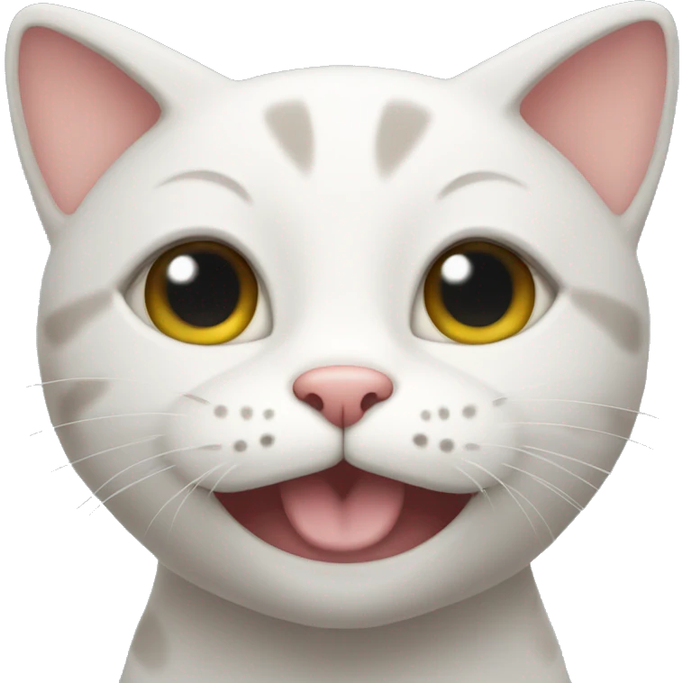 happy cat with little eye emoji