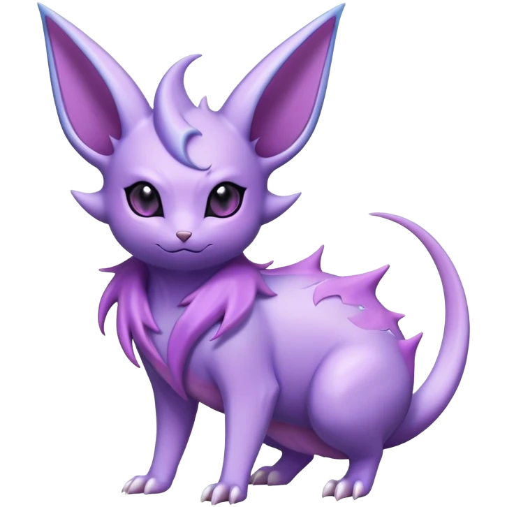 Cool Edgy Cute Shiny Ethereal Noibat-Espeon-Nidorino-hybrid  full body emoji