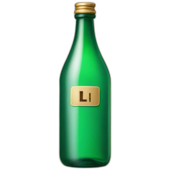 bottle of jaeger with an L and an E in it emoji