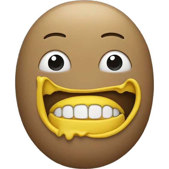 Emojis with a yellow bone in the mouth emoji