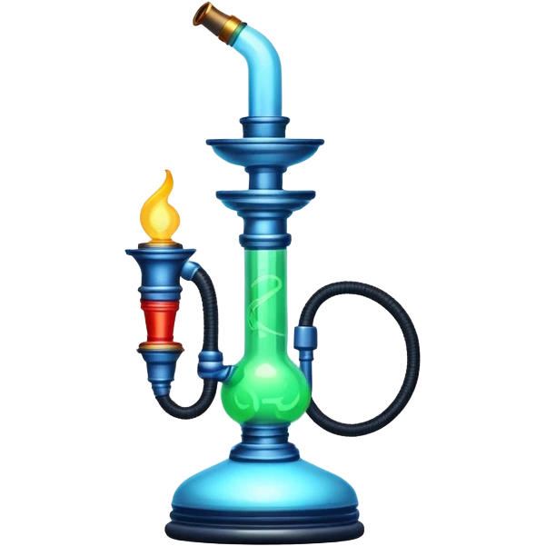 sign of a hookah lounge in the night emoji