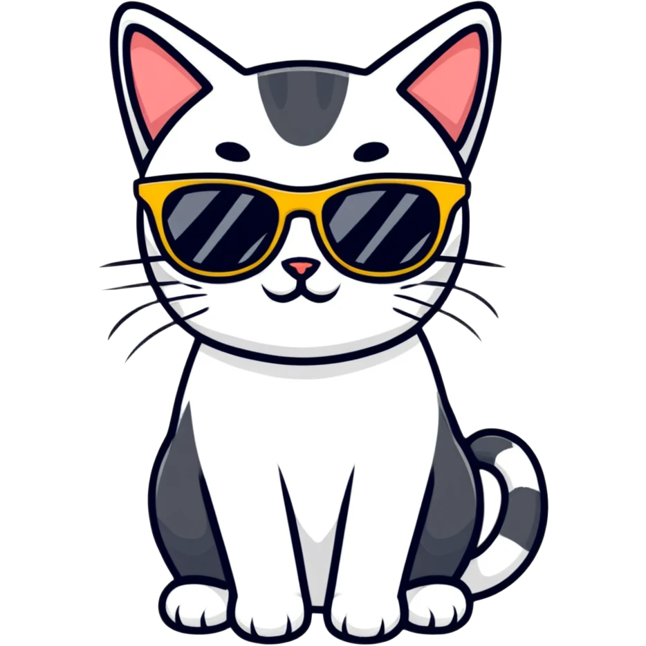 Cat with sunglasses emoji