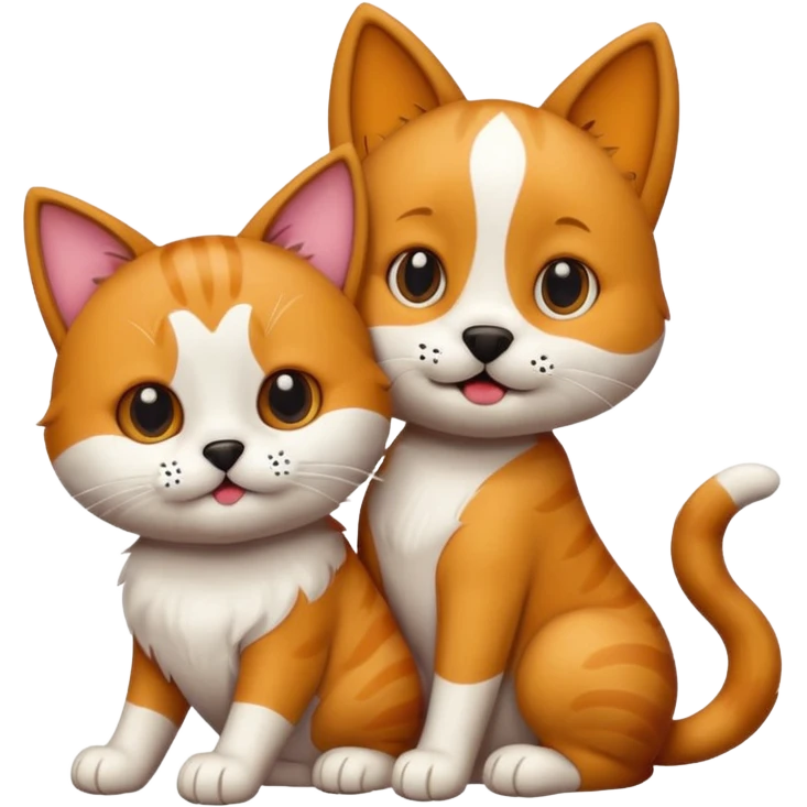 Dog vs cat emoji