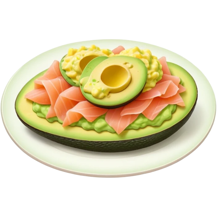 avocado and scrambled-eggs and smoked salmon emoji