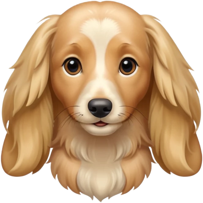 Long hair cream dachshund  emoji