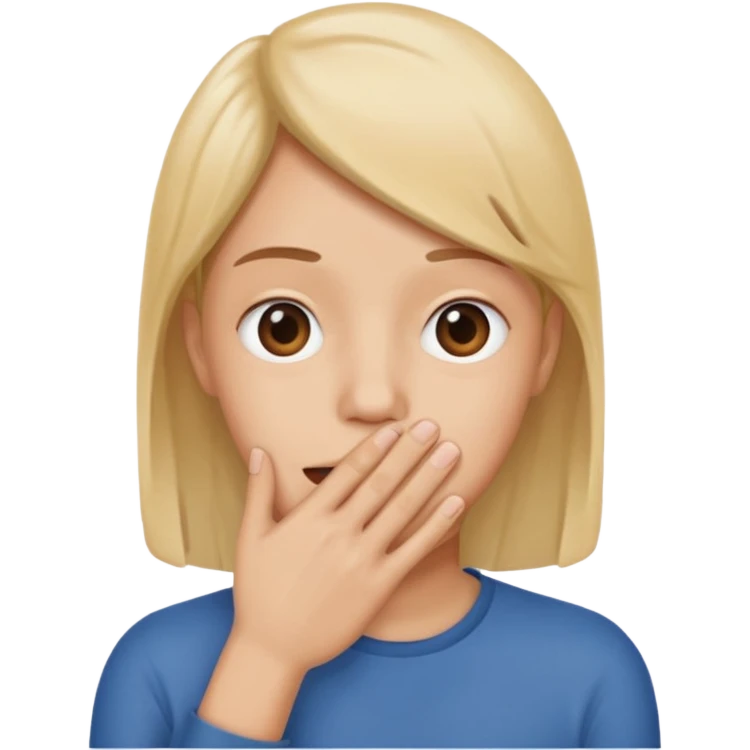 😶✊ the mouth is cover of a hand but pls flip the hand emoji