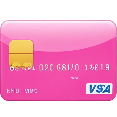 Pink credit card  emoji