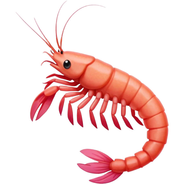 Shrimp wearing a white tank emoji