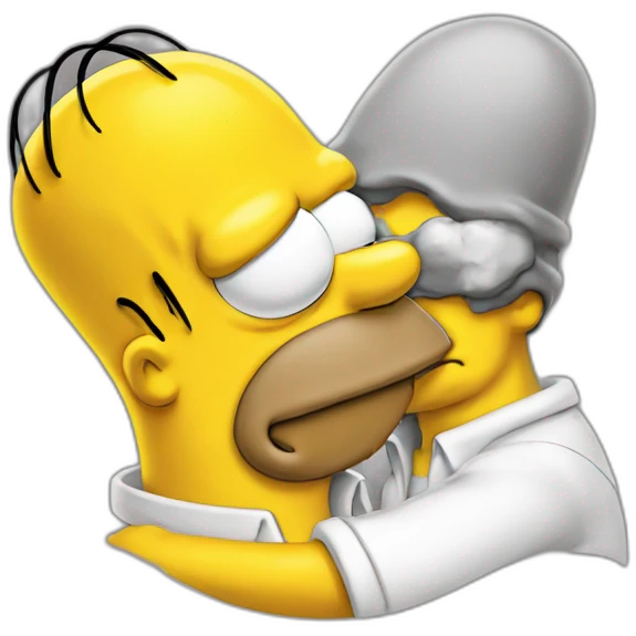 Homer Simpson kiss emoji