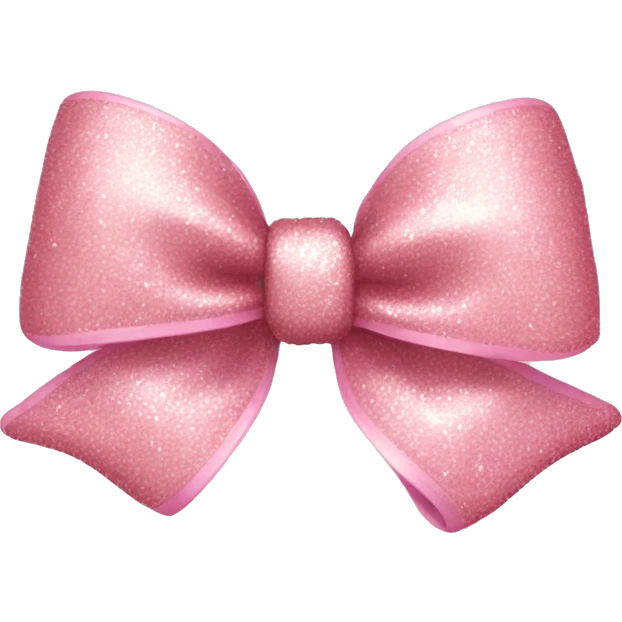 Light pink bow with glitter emoji