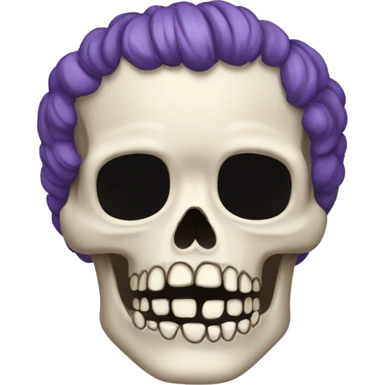 Calavera con pelo emoji