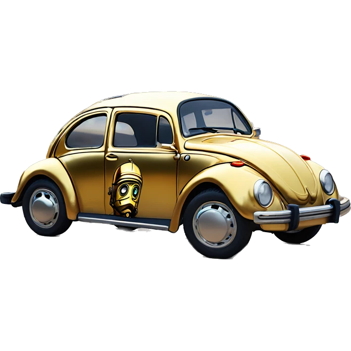 Side view 1992 C-3PO Volkswagen bug fresh from space dirty  emoji