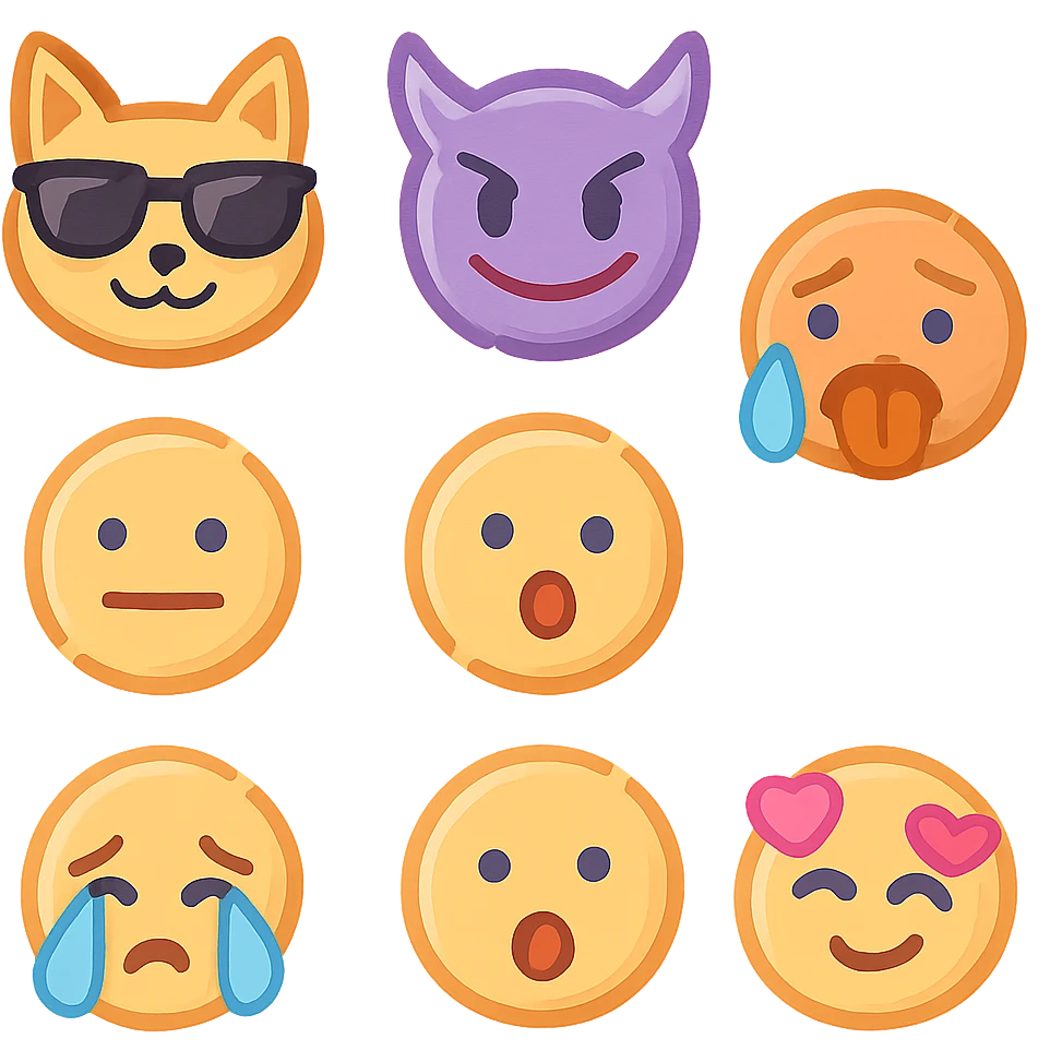 Cat with sunglasses emoji