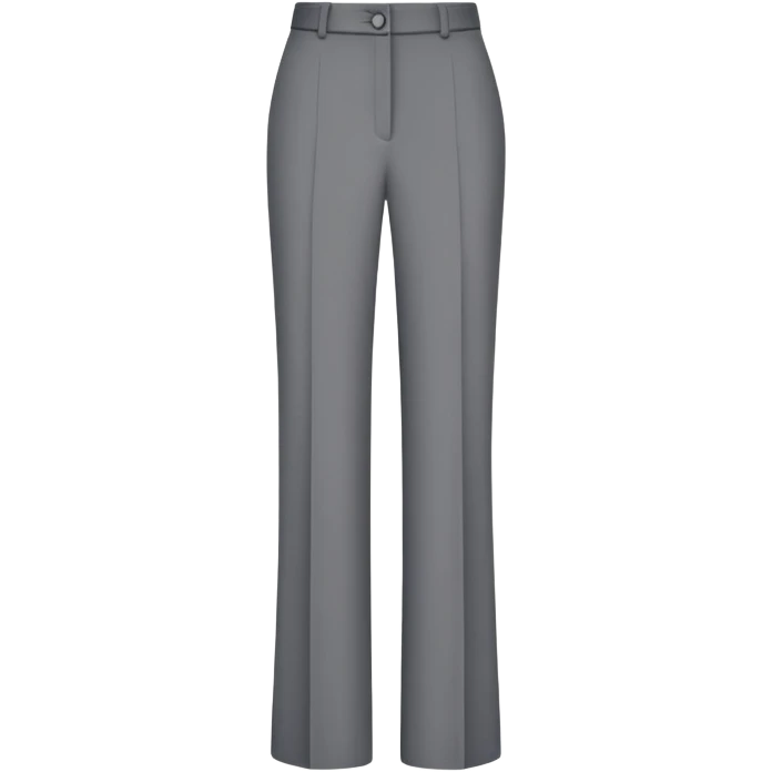 gray wide leg tailored women's dress pants, high waisted, formal trousers, only the garment, no model, flat lay on white background emoji