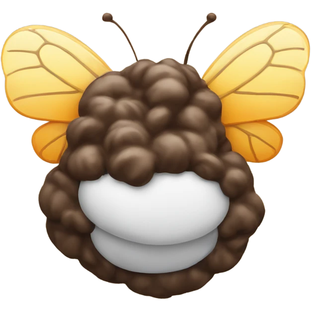 Poop with butterfly wings emoji