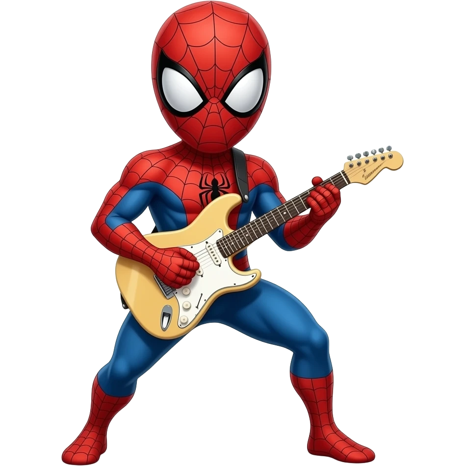 SPIDERMAN PLAYING GUITAR emoji