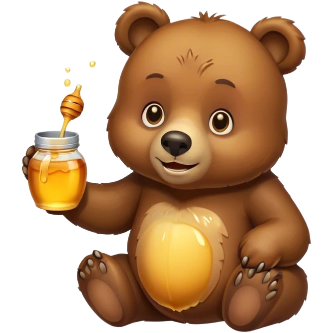 Bear with honey  emoji