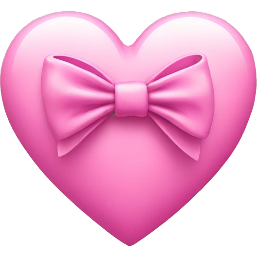 Pink heart with bow emoji