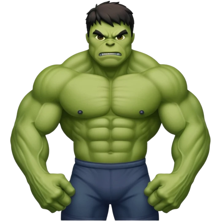 Alien buff as hulk emoji