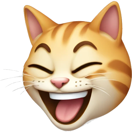 Cat laughing emoji
