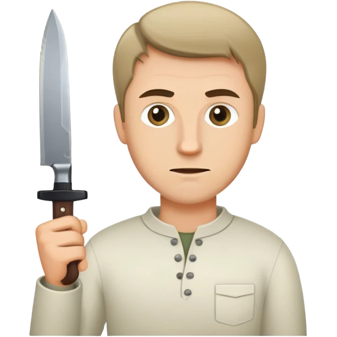Guy with knife emoji