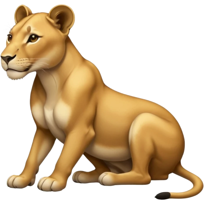 a lioness's silhouette laying down emoji