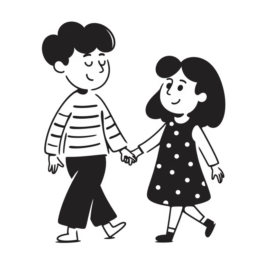 boy and girl holding hands emoji
