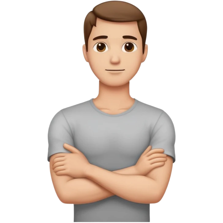arms crossed holding neck guy  emoji