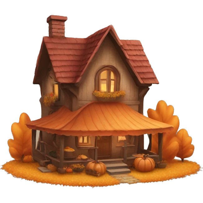 Cozy autumn home emoji