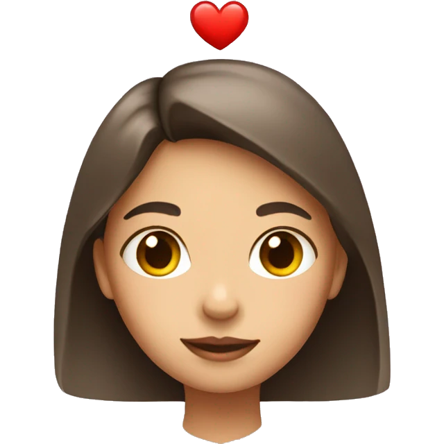 Girl with heart emoji