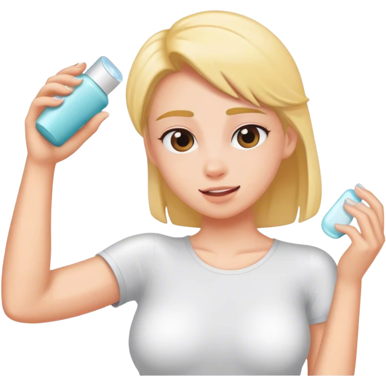 applying deodorant  emoji