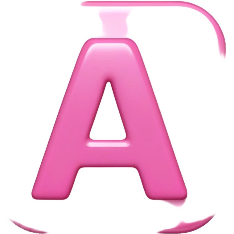 Pink letter A emoji