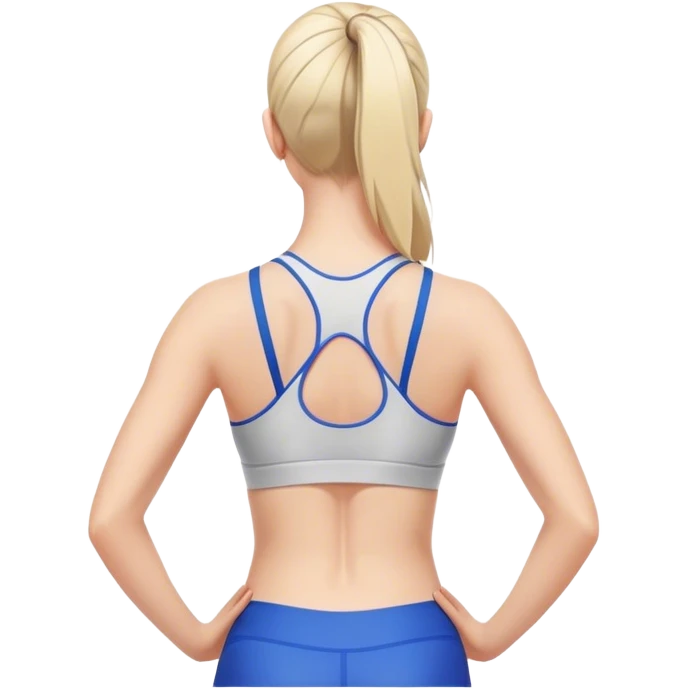  full upper body female back with sports bra emoji