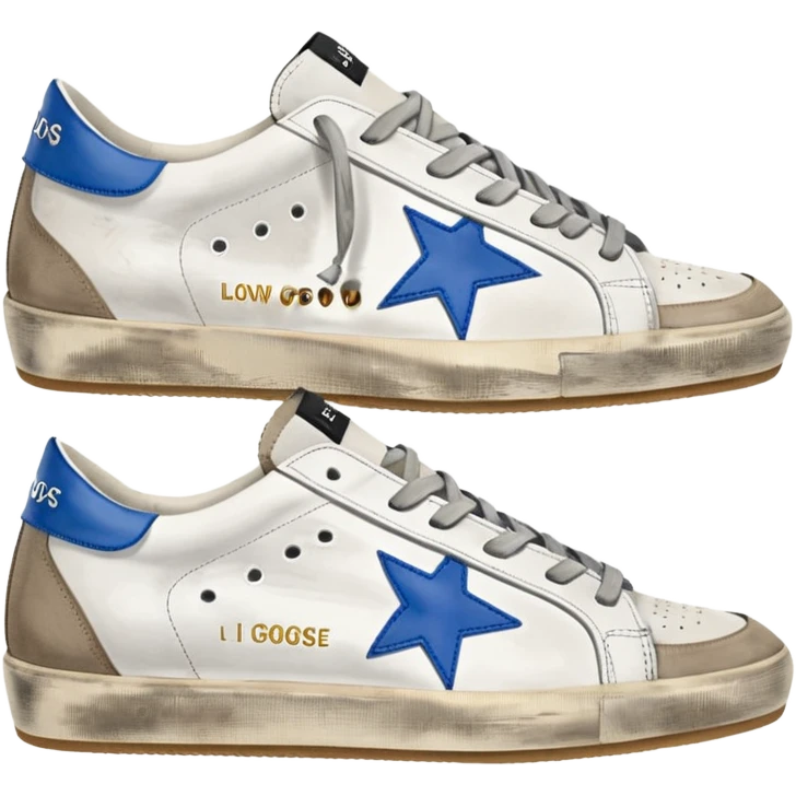golden goose low sneakers white emoji